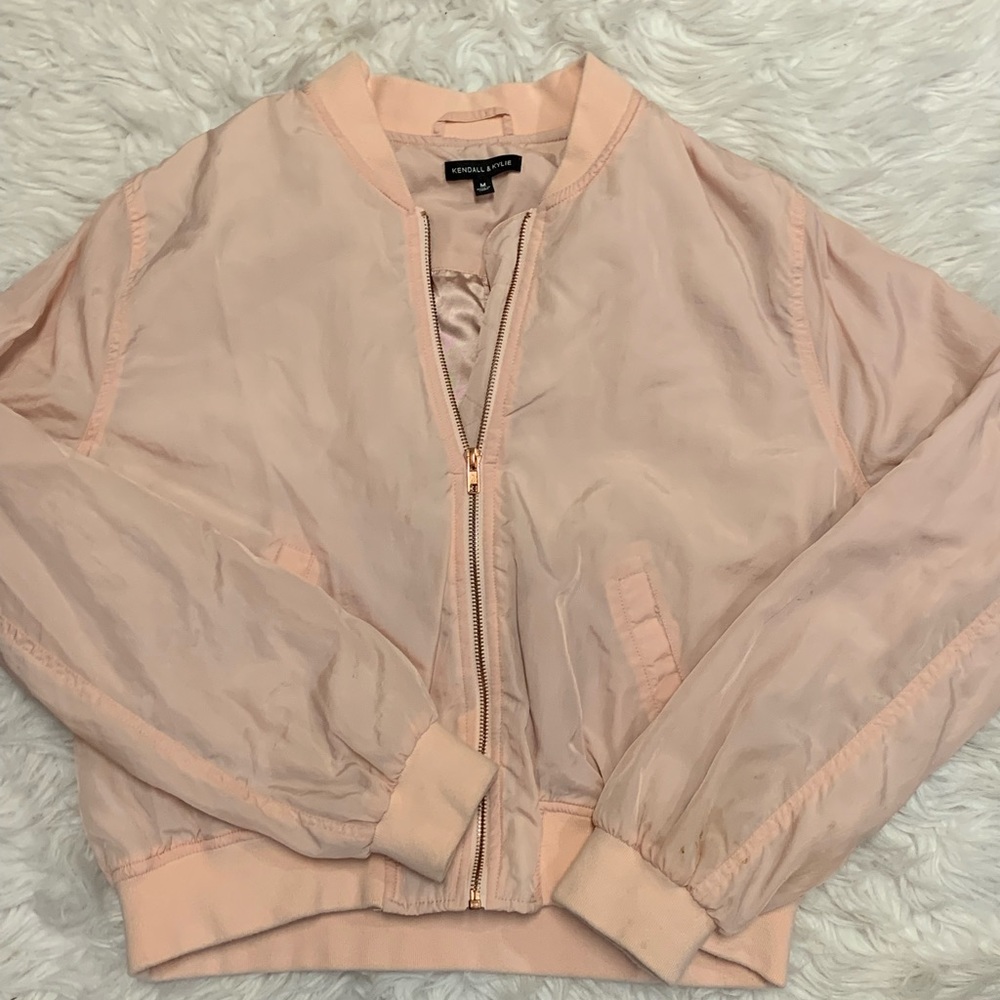 kendall and kylie pink bomber jacket